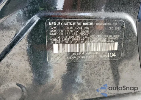 2021 Mitsubishi Mirage G4 Se z USA, uszkodzony, nr VIN ML32FVFJ4MHF03452